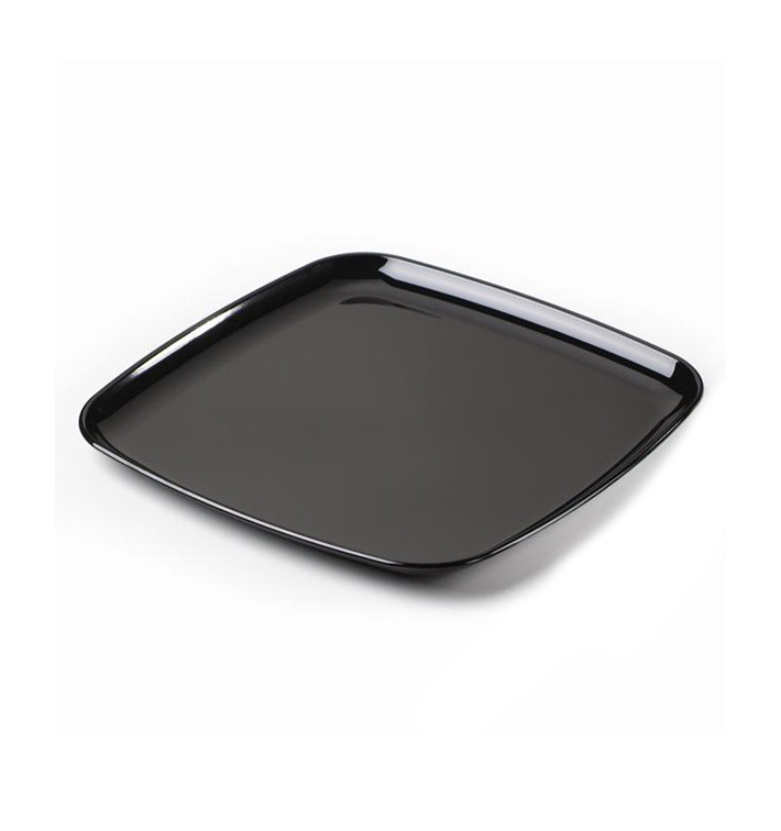 Vassoio Quadrato Rigido Nero 27x27cm (5 Pezzi) Vassoio Quadrato Rigido Nero 27x27cm (5 Pezzi)