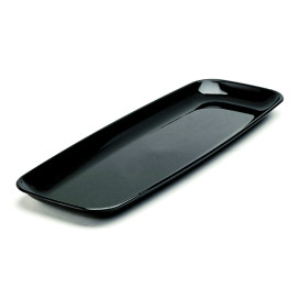 Vassoio Rettangolare Rigida Nero 17x45cm (5 Pezzi)