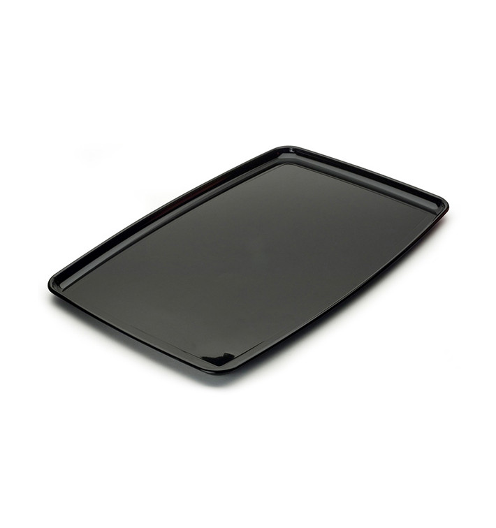Vassoio Rettangolare Rigida Nero 30x45cm (5 Pezzi) Vassoio Rettangolare Rigida Nero 30x45cm (5 Pezzi)