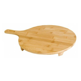 Vassoio Rotondo con manico Bambu Ø35x2,5cm (10 Pezzi)