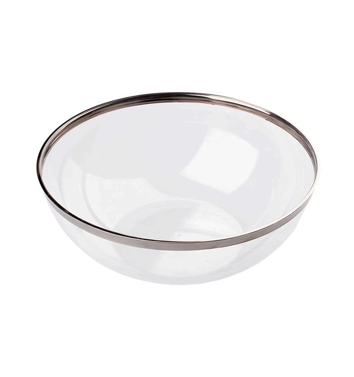 Ciotola PS Glas Rígida Bordo Argento 3500ml Ø27cm (4 Pezzi) Ciotola PS Glas Rígida Bordo Argento 3500ml Ø27cm (4 Pezzi)