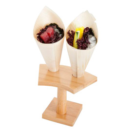 Stand di Bambu per Cono 2 Bucos (1 Pezzi)