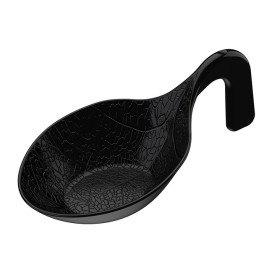 Cucchiaio Degustazione PS "Clorofilla" Nero 9,8cm (30 Pezzi)