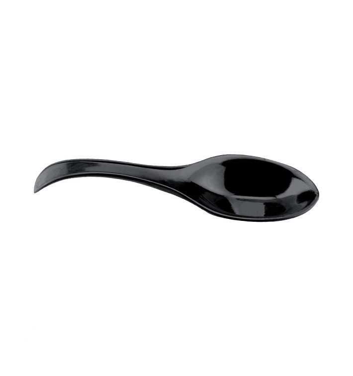 Mini Cucchiaio Degustazione Single-Dose Nero 120 mm (30 Pezzi) Mini Cucchiaio Degustazione Single-Dose Nero 120 mm (30 Pezzi)