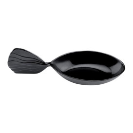 Mini Cucchiaio Degustazione Single-Dose Fish Nero 120 mm (600 Pezzi)