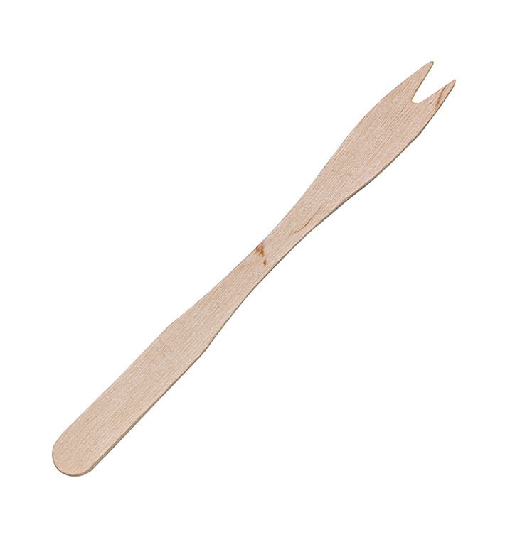 Forchettina di Legno patatine fritte 140mm (5000 Pezzi) Forchettina di Legno patatine fritte 140mm (5000 Pezzi)