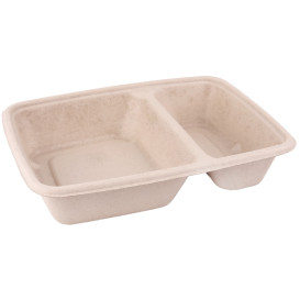 Contenitori Canna da Zucchero 2S e Coperchio di 750ml 23x16cm (15 Pezzi)