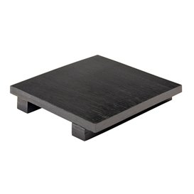 Vassoio di Bambu Nero 15x15x2,5cm(1 Pezzi)