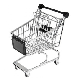 Mini Carrello da Spesa per presentazoine Acciaio 130x135mm (6 Pezzi)