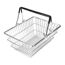 Mini Cestino Spesa presentazoine Acciaio 185x135mm (1 Pezzi)