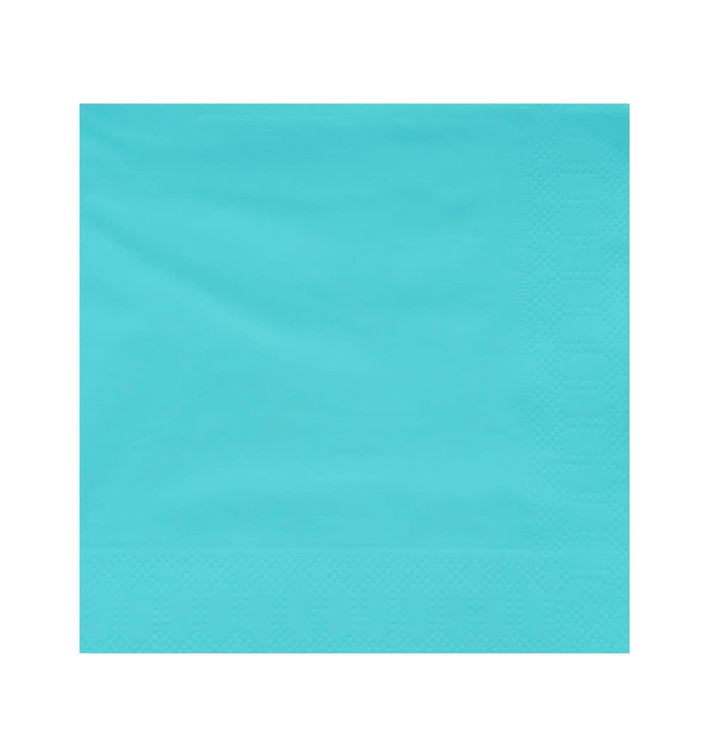Tovagliolo di Carta 2V 20x20cm Turchese (100 Pezzi) Tovagliolo di Carta 2V 20x20cm Turchese (100 Pezzi)