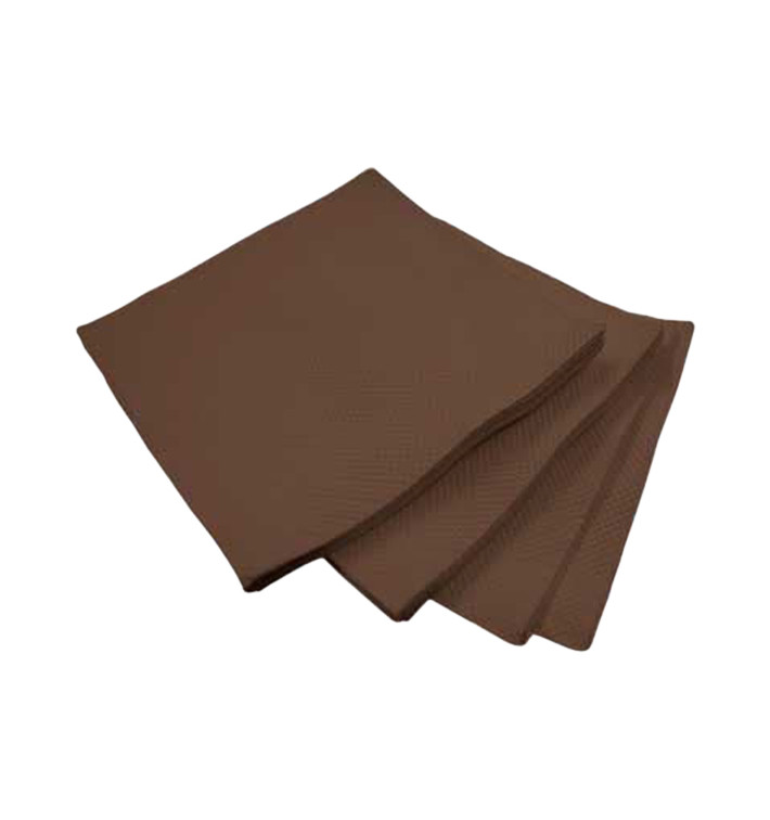 Tovagliolo di Carta micro-point Marrone 20x20cm (100 Pezzi) Tovagliolo di Carta micro-point Marrone 20x20cm (100 Pezzi)