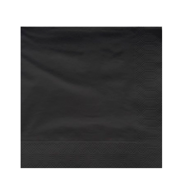 Tovagliolo di Carta 2V 25x25cm Nero (200 Pezzi) Tovagliolo di Carta 2V 25x25cm Nero (200 Pezzi)