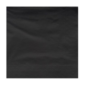 Tovagliolo di Carta 2V 25x25cm Nero (3400 Pezzi)