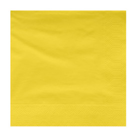 Tovagliolo di Carta 2V 25x25cm Giallo (200 Pezzi)