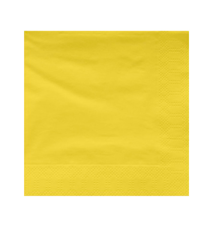 Tovagliolo di Carta 2V 25x25cm Giallo (200 Pezzi) Tovagliolo di Carta 2V 25x25cm Giallo (200 Pezzi)
