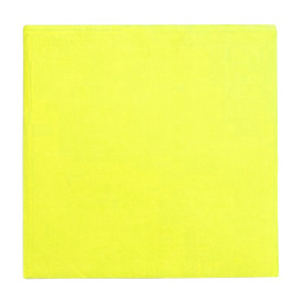 Tovagliolo di Carta Punta Punta 25x25cm Giallo (50 Pezzi)