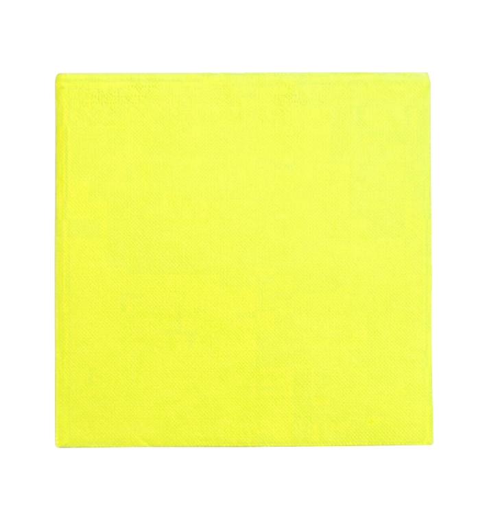 Tovagliolo di Carta Punta Punta 25x25cm Giallo (50 Pezzi) Tovagliolo di Carta Punta Punta 25x25cm Giallo (50 Pezzi)