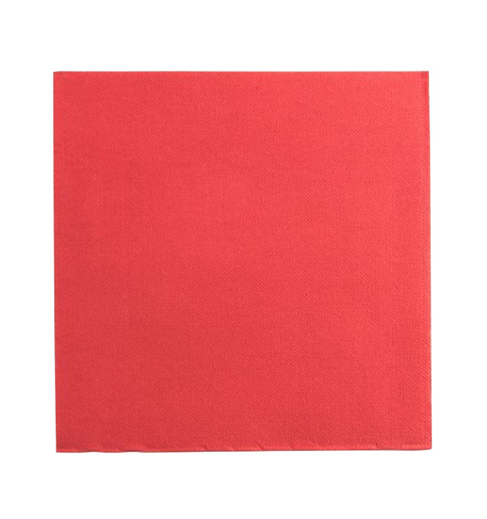 Tovagliolo di Carta Punta Punta 25x25cm Rosso (2100 Pezzi) Tovagliolo di Carta Punta Punta 25x25cm Rosso (2100 Pezzi)