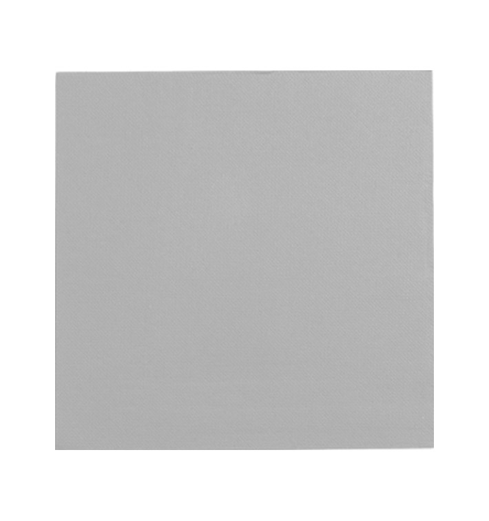 Tovagliolo di Carta Punta Punta 25x25cm Grigio (1400 Pezzi)