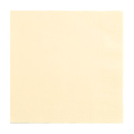 Tovagliolo di Carta Punta Punta 25x25cm Crema (1400 Pezzi)