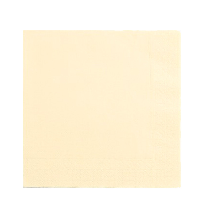Tovagliolo di Carta Punta Punta 25x25cm Crema (1400 Pezzi) Tovagliolo di Carta Punta Punta 25x25cm Crema (1400 Pezzi)