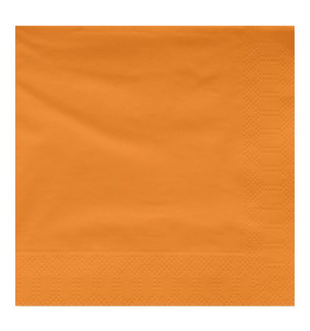 Tovagliolo di Carta 2V 30x30cm Arancione (100 Pezzi)