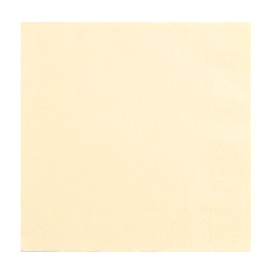 Tovagliolo di Carta Crema 2V Punta-Punta 33x33cm (50 Pezzi)