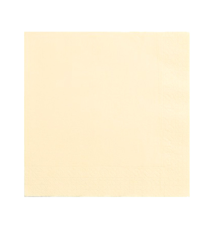 Tovagliolo di Carta Crema 2V Punta-Punta 33x33cm (50 Pezzi) Tovagliolo di Carta Crema 2V Punta-Punta 33x33cm (50 Pezzi)
