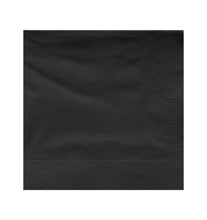 Tovagliolo di Carta 2V 40x40cm Nero (50 Pezzi) Tovagliolo di Carta 2V 40x40cm Nero (50 Pezzi)