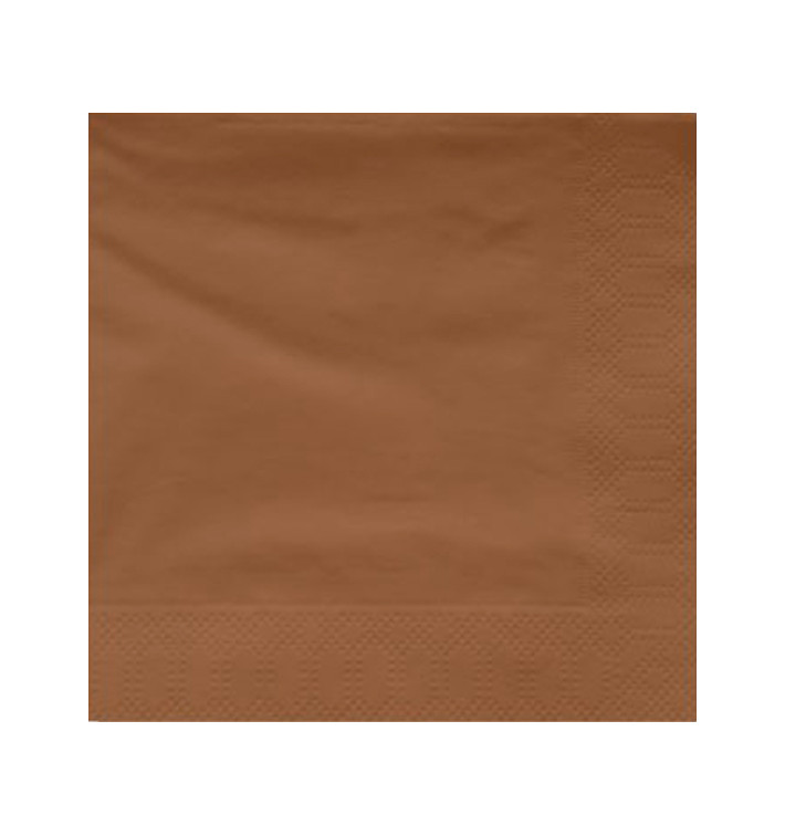 Tovagliolo di Carta 2V 40x40cm Marrone (50 Pezzi) Tovagliolo di Carta 2V 40x40cm Marrone (50 Pezzi)