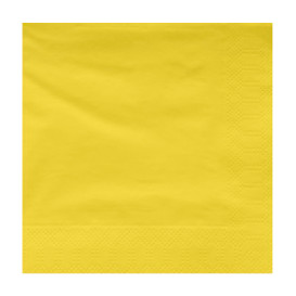 Tovagliolo di Carta 2V 40x40cm Giallo (50 Pezzi)