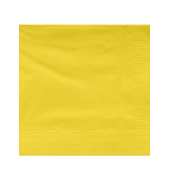 Tovagliolo di Carta 2V 40x40cm Giallo (50 Pezzi) Tovagliolo di Carta 2V 40x40cm Giallo (50 Pezzi)