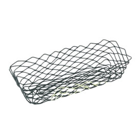 Cesto Rettangolare Acciaio Nero 275x142x85mm (1 Pezzi)