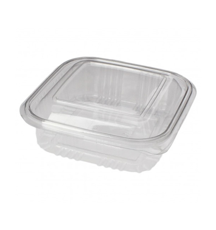 Contenitore Quadrato Coperchio PET 370 ml (100 Pezzi) Contenitore Quadrato Coperchio PET 370 ml (100 Pezzi)