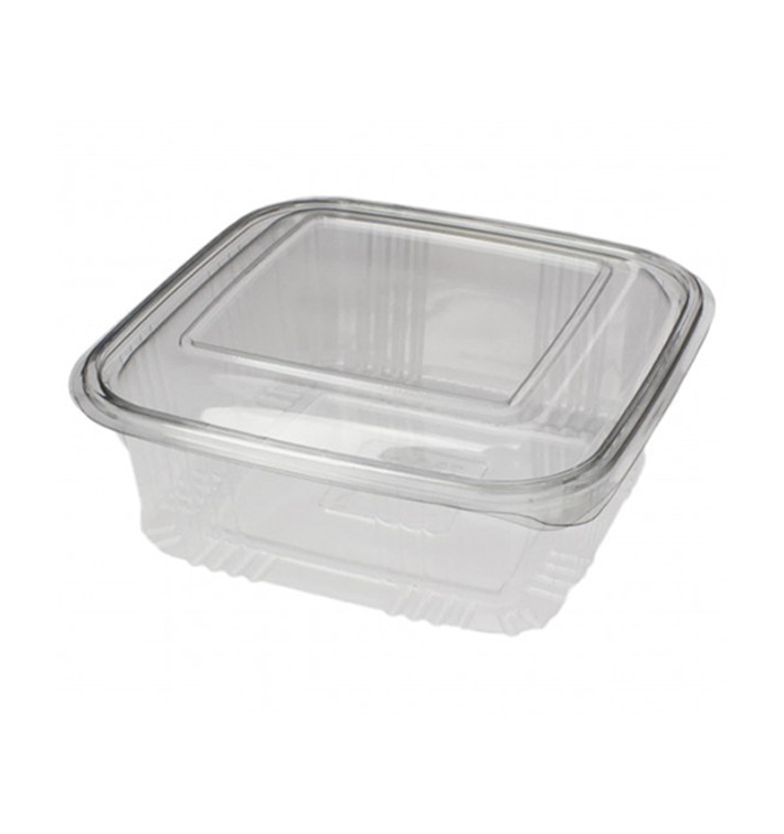 Contenitore Quadrato Coperchio PET 750 ml (100 Pezzi) Contenitore Quadrato Coperchio PET 750 ml (100 Pezzi)