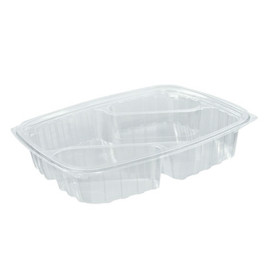 Contenitore di Plastica OPS "Clear Pac" 3 C. Diagonale Transp. 887ml (63 pezzi)