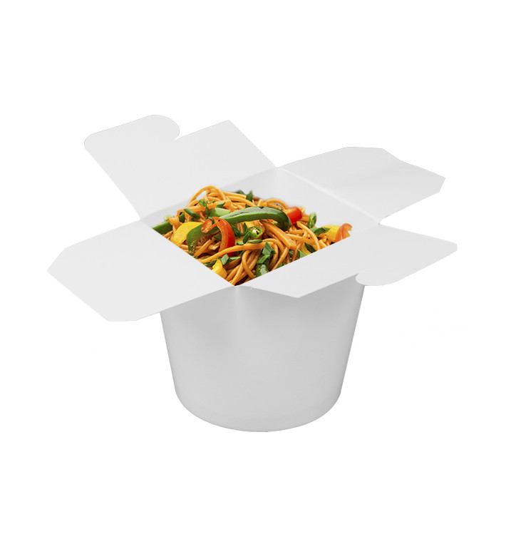 Contenitore di Cibo Bianco 529ml (50 Pezzi) Contenitore di Cibo Bianco 529ml (50 Pezzi)