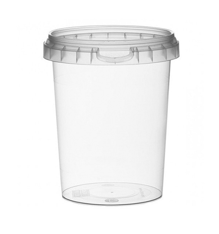 Coppette Plastico con Coperchio Inviolabile 520ml Ø9,5 (19 Pezzi) Coppette Plastico con Coperchio Inviolabile 520ml Ø9,5 (19 Pezzi)