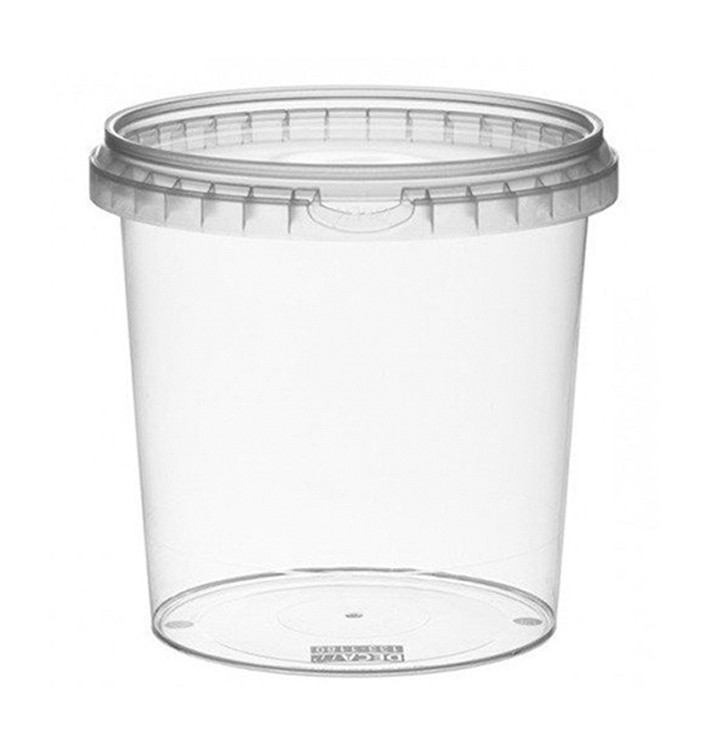 Coppette Plastico con Coperchio Inviolabile 1180ml Ø13,3 (18 Pezzi) Coppette Plastico con Coperchio Inviolabile 1180ml Ø13,3 (18 Pezzi)