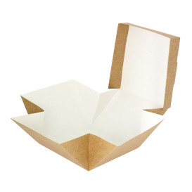 Scatola Hamburger Gourmet Kraft 13x13x10cm (150 Pezzi)