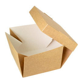Scatola Hamburger Gourmet Kraft 13x13x10cm (150 Pezzi)