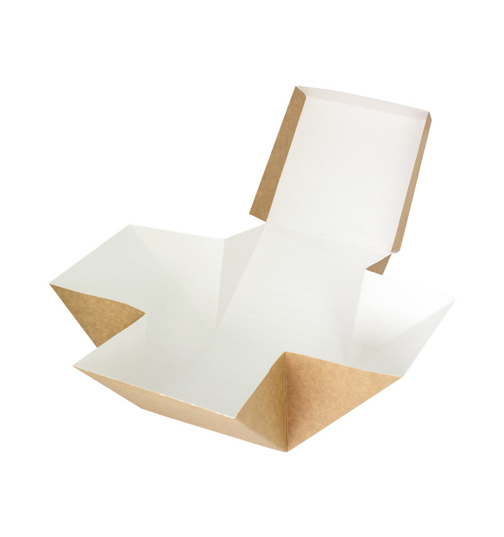 Scatola Hamburger Gourmet Kraft 13x13x13cm (25 Pezzi) Scatola Hamburger Gourmet Kraft 13x13x13cm (25 Pezzi)