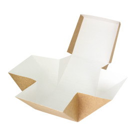 Scatola Hamburger Gourmet Kraft 13x13x13cm (150 Pezzi)