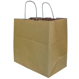 Buste Shopper in Carta Marrone 115g/m² 31+20x32cm (200 Pezzi)