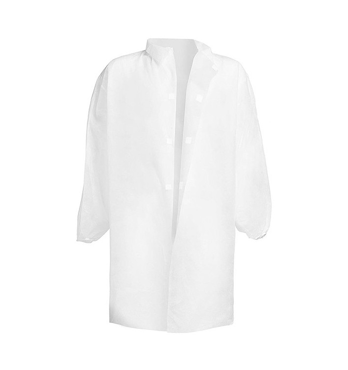 Camice TNT PP Con Velcro Senza Tasche Bianco 3XL 35gr (1 Pezzi) Camice TNT PP Con Velcro Senza Tasche Bianco 3XL 35gr (1 Pezzi)