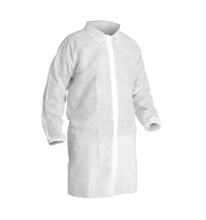 Camice Per Visita in TNT PP Con Velcro Senza Tasche Bianco XL 25gr (50 Pezzi) Camice Per Visita in TNT PP Con Velcro Senza Tasche Bianco XL 25gr (50 Pezzi)
