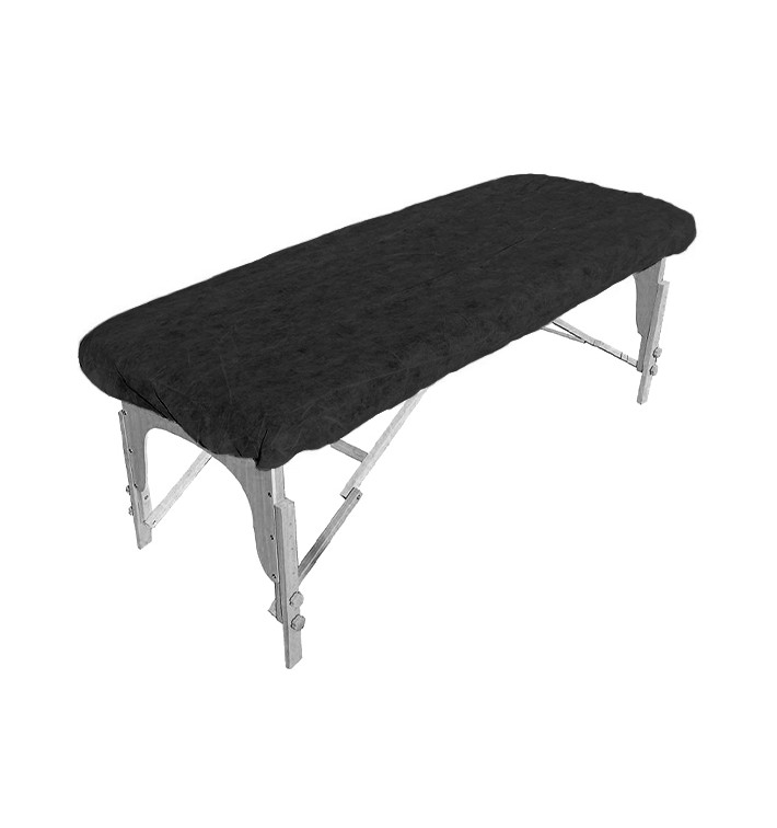 Lenzuola Regolabile Plus TNT di PP SMS Nero 95x220cm (100 Pezzi) Lenzuola Regolabile Plus TNT di PP SMS Nero 95x220cm (100 Pezzi)