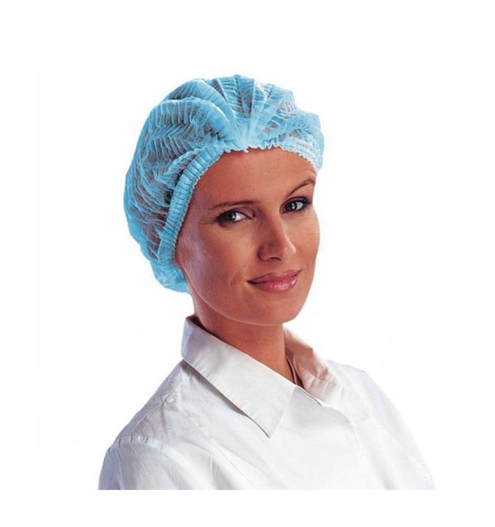 Cuffia di Polipropilene Fisarmonica Blu Doppio elastico Ø53cm (100 pezzi) Cuffia di Polipropilene Fisarmonica Blu Doppio elastico Ø53cm (100 pezzi)