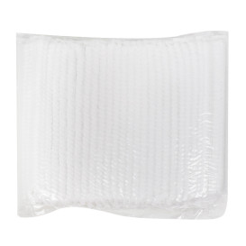 Cuffia di Polipropilene Fisarmonica Bianco Doppio elastico Ø53cm (100 pezzi)